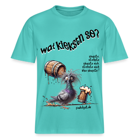 WAT KIEKSTN SO? - Relaxed Fit Unisex Bio-T-Shirt - Poolblau