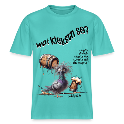 WAT KIEKSTN SO? - Relaxed Fit Unisex Bio-T-Shirt - Poolblau