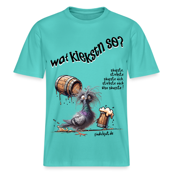 WAT KIEKSTN SO? - Relaxed Fit Unisex Bio-T-Shirt - Poolblau