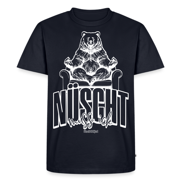 Berlin Shirt-NÜSCHT MUSS ICK-Männer Premium BIO T-Shirt - Navy