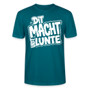 Berlin Shirt mit echt Berliner Spruch-DIT MACHT URST LUNTE-Unisex BIO T-Shirt - Ozeanblau