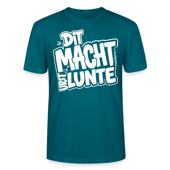 Berlin Shirt mit echt Berliner Spruch-DIT MACHT URST LUNTE-Unisex BIO T-Shirt - Ozeanblau