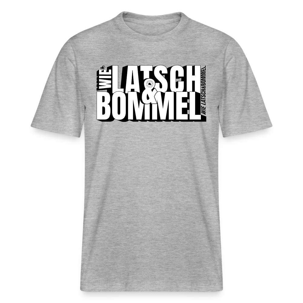 WIE LATSCH UND BOMMEL - Relaxed Fit Unisex Bio-T-Shirt - Grau meliert