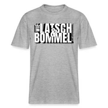 WIE LATSCH UND BOMMEL - Relaxed Fit Unisex Bio-T-Shirt - Grau meliert