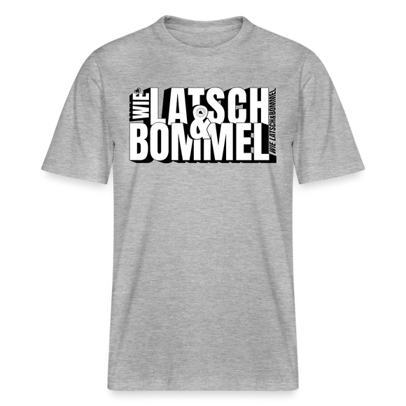 WIE LATSCH UND BOMMEL - Relaxed Fit Unisex Bio-T-Shirt - Grau meliert