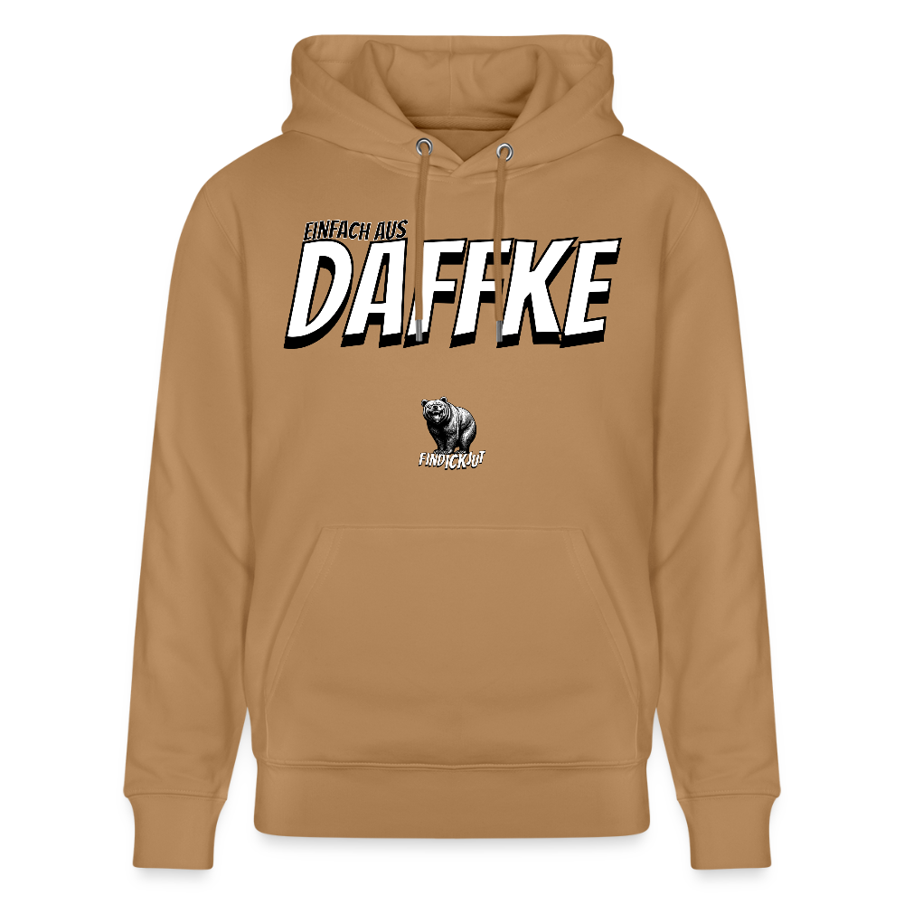 AUS DAFFKE-Unisex Bio-Hoodie - Karamell 