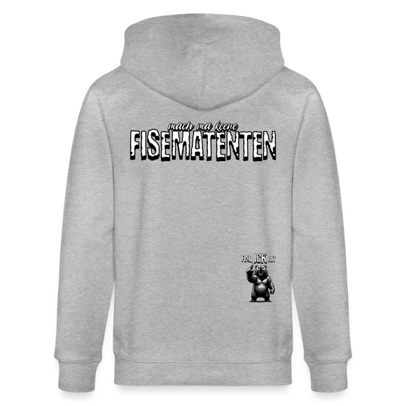FISEMATENTEN-Unisex Bio-Kapuzenjacke - Grau meliert