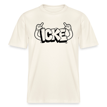 ICKE- RELAXED FIT Unisex Organic T-Shirt mit Berliner Schnauze - Naturweiß 