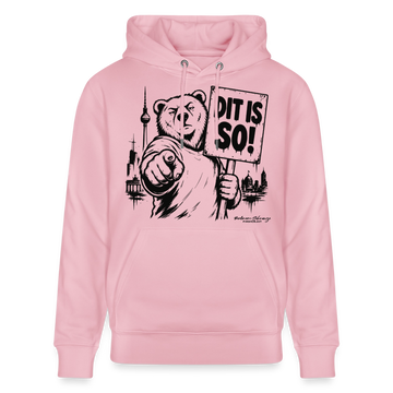 Berlin Souvenir Hoodie -DIT IS SO! – Unisex Bio-Hoodie mit Berliner Bär - Hellrosa