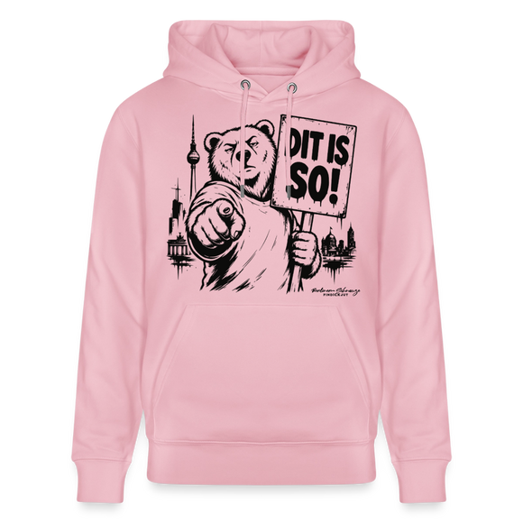 Berlin Souvenir Hoodie -DIT IS SO! – Unisex Bio-Hoodie mit Berliner Bär - Hellrosa