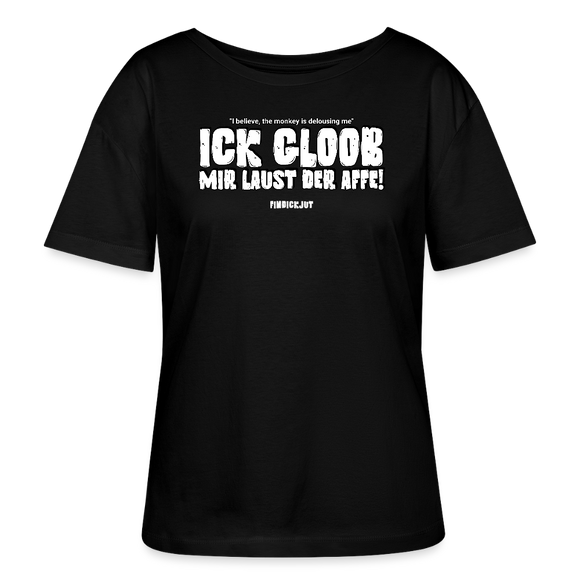 ICK GLOOB MIR LAUST DER AFFE-Rundhals Frauen Bio-T-Shirt - Schwarz