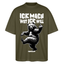 ICK MACH WAT ICK WILL-Oversized Unisex Bio T-Shirt III - Khaki