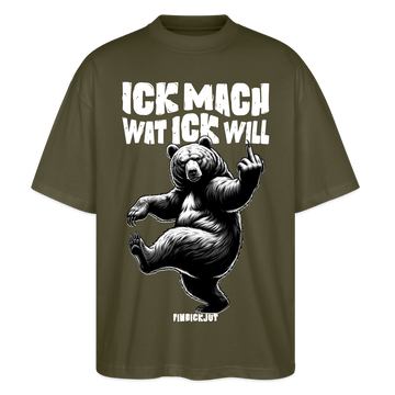 ICK MACH WAT ICK WILL-Oversized Unisex Bio T-Shirt III - Khaki