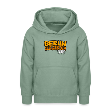 BERLIN ICK LIEB DIR - Teenager Hoodie - Graugrün