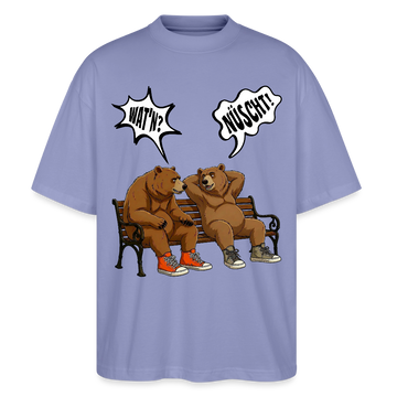 Berliner Bär Shirt mit Berliner Schnauze-WATN? NÜSCHT-Oversized Unisex Bio T-Shirt - Violett