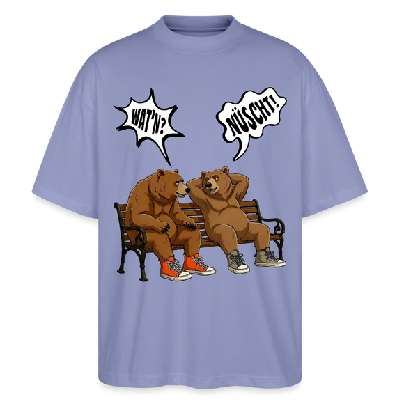 Berliner Bär Shirt mit Berliner Schnauze-WATN? NÜSCHT-Oversized Unisex Bio T-Shirt - Violett