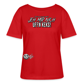 JEH MIR NICH UFFN KEKS-Rundhals Frauen Bio-T-Shirt - Rot