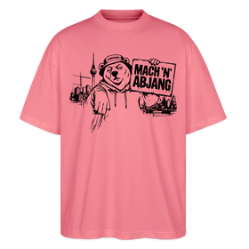Dit ehrliche Berlin Shirt-MACH 'N ABJANG-Oversized Unisex Bio T-Shirt - Pink 