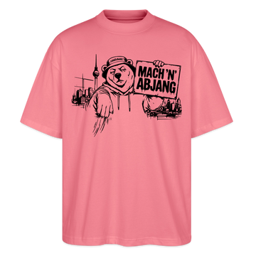 Dit ehrliche Berlin Shirt-MACH 'N ABJANG-Oversized Unisex Bio T-Shirt - Pink 