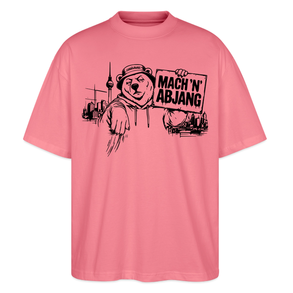 Dit ehrliche Berlin Shirt-MACH 'N ABJANG-Oversized Unisex Bio T-Shirt - Pink 
