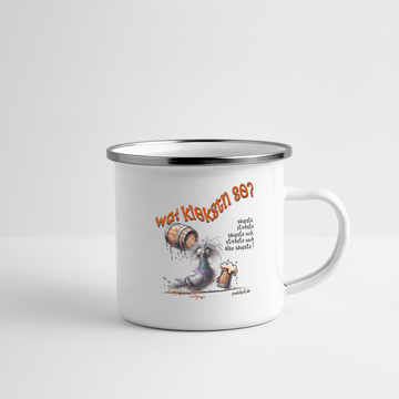 WAT KIEKSTN SO? - Emaille-Tasse - Weiß