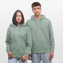 LIEBE IS BUNT-Unisex Bio-Kapuzenjacke - Helles Graugrün