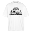 Berliner Bär-DIT IS MIR SCHNURZPIEPE-Oversized Unisex Bio T-Shirt - Weiß