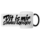 Dit is mir SCHNURZPIEPE-Panoramatasse - Weiß/Schwarz