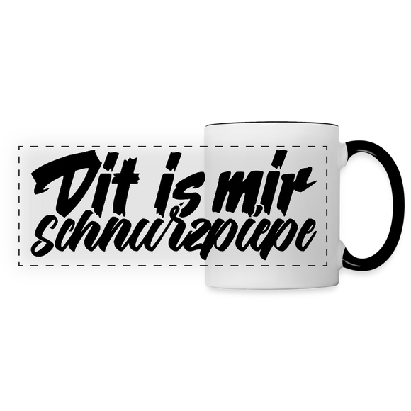 Dit is mir SCHNURZPIEPE-Panoramatasse - Weiß/Schwarz