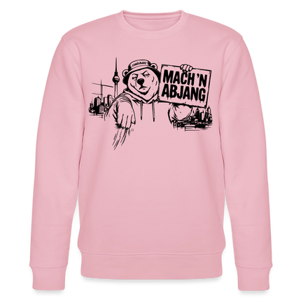 Berliner Schnauze "MACH 'N ABJANG - Unisex Bio-Sweatshirt - Hellrosa