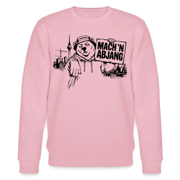 Berliner Schnauze "MACH 'N ABJANG - Unisex Bio-Sweatshirt - Hellrosa