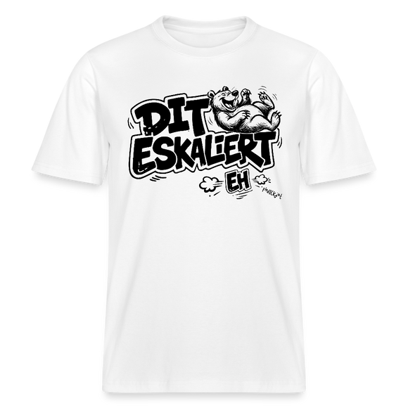 Berlin Shirt mit Spruch-DIT ESKALIERT EH- RELAXED FIT Unisex Bio T-Shirt - Weiß