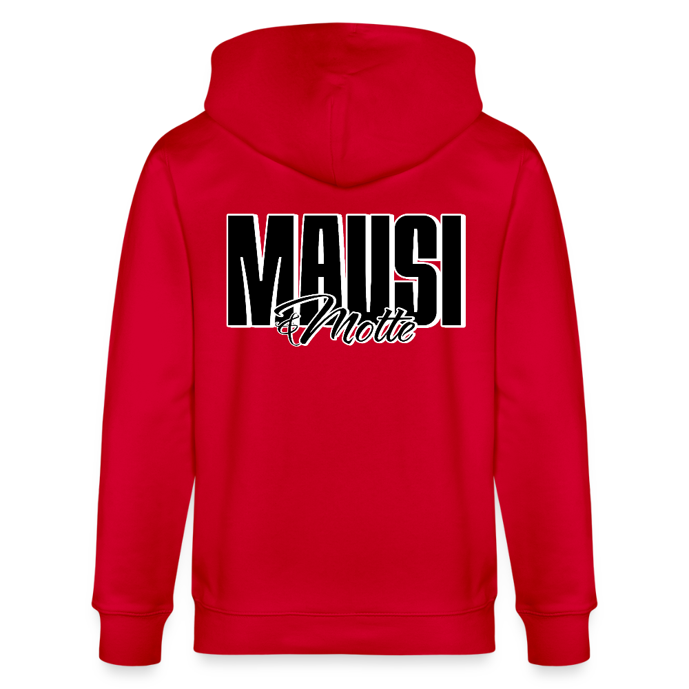 MAUSI UND MOTTE-Unisex Bio-Kapuzenjacke - Rot