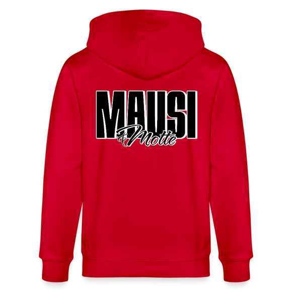 MAUSI UND MOTTE-Unisex Bio-Kapuzenjacke - Rot