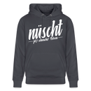 NÜSCHT FÜR SCHWACHE NERVEN-Unisex Bio-Hoodie mit Berliner Schnauze - Indigoblau
