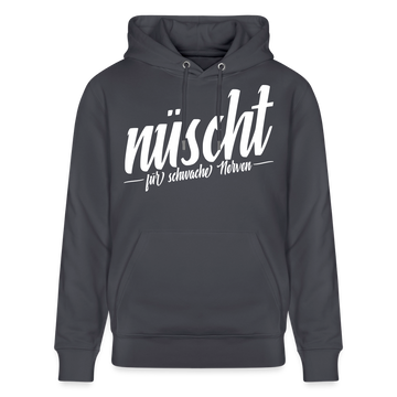 NÜSCHT FÜR SCHWACHE NERVEN-Unisex Bio-Hoodie mit Berliner Schnauze - Indigoblau