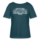 Berliner Spruch-FISIMATENTEN-Rundhals Frauen Bio-T-Shirt - Dunkles Petrol