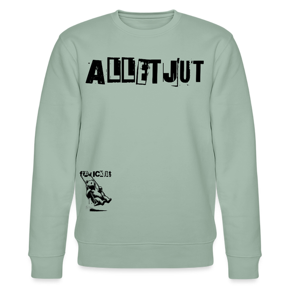 ALLET JUT-Unisex Bio-Sweatshirt - Helles Graugrün