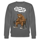 Berliner Bär und Spruch-JEH MIR NICH UFFN SENKEL-Unisex Bio-Sweatshirt - Anthrazit