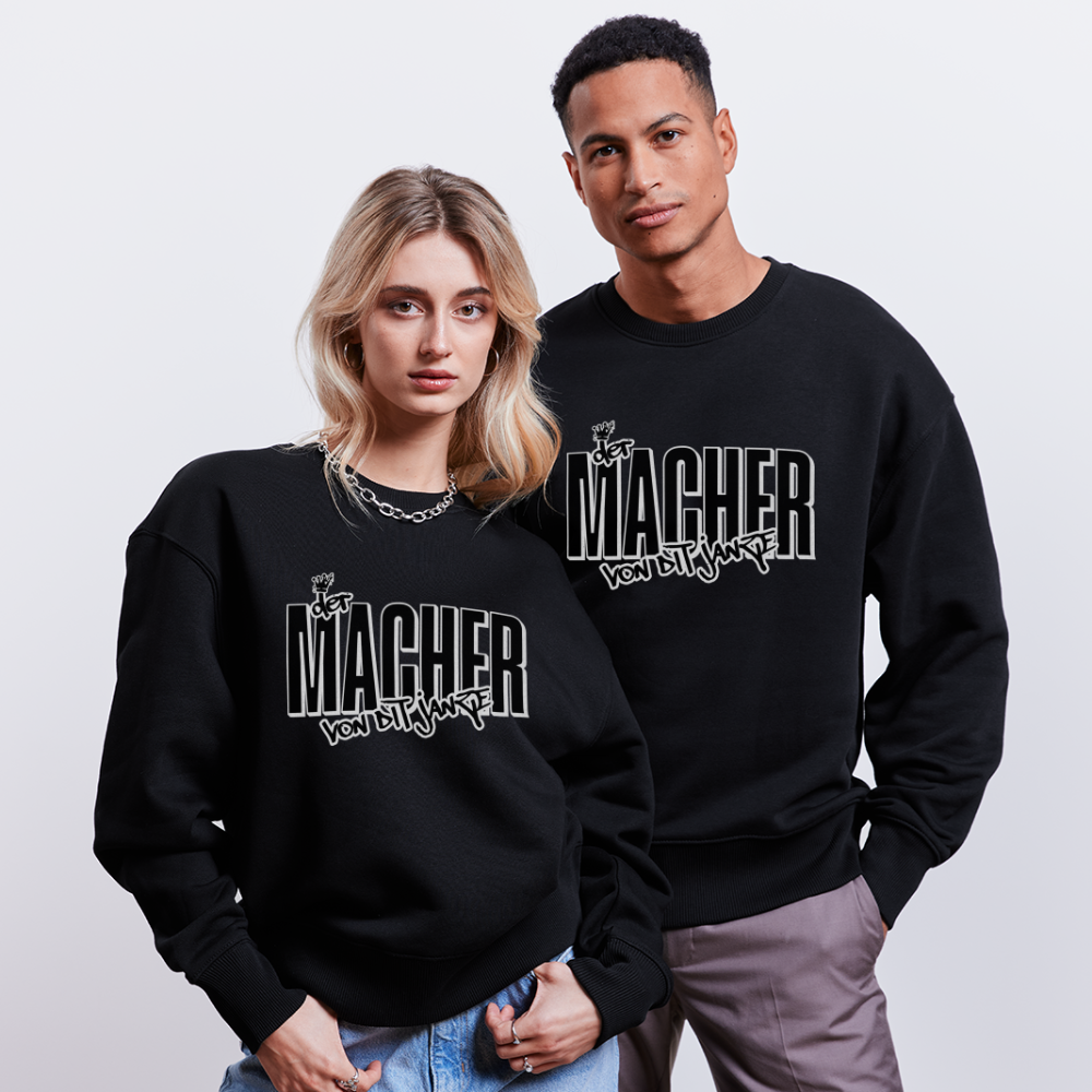 DER MACHER VON DIT JANZE - Unisex Oversize Bio Pullover - Schwarz