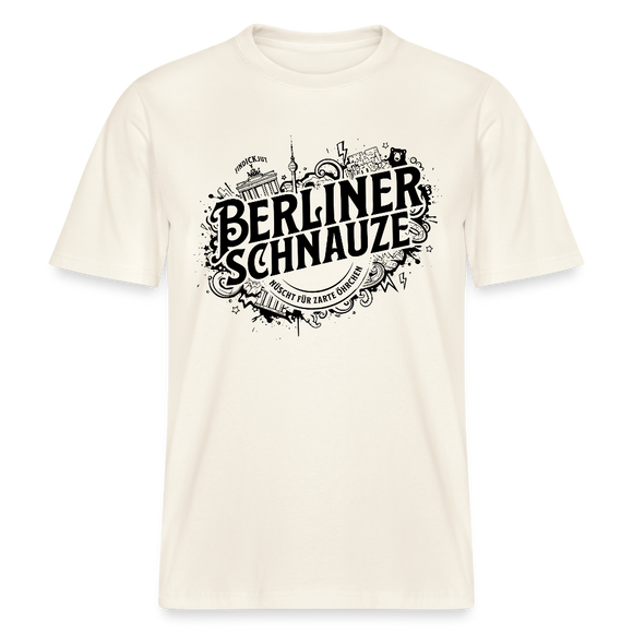 BERLINER SCHNAUZE-RELAXED FIT Unisex BIO T-Shirt II - Naturweiß 