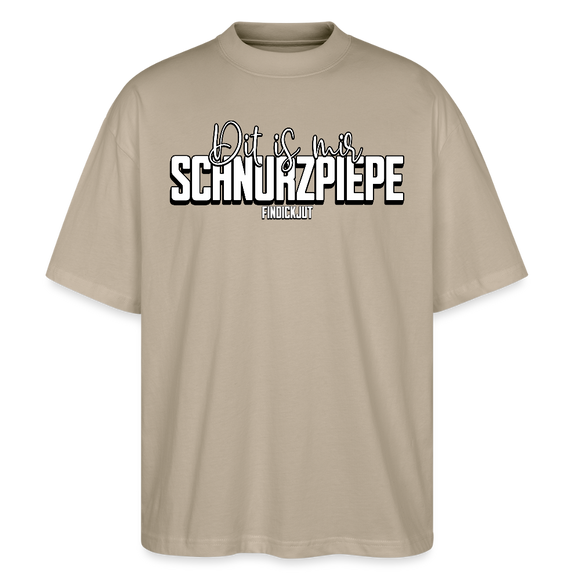 SCHNURZPIEPE-Oversized Unisex Bio T-Shirt II - Steingrau