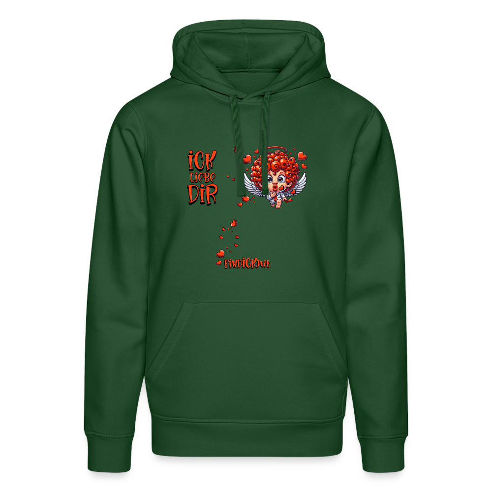 ICK LIEBE DIR-Unisex Bio-Hoodie - Flaschengrün