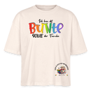 LIEBE IS BUNT-Frauen Boxy Bio-T-Shirt - Naturweiß