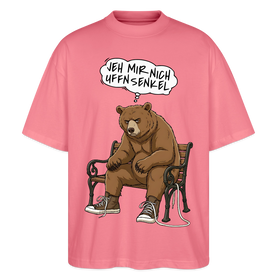 Berliner Bär und Spruch-JEH MIR NICH UFFN SENKEL-Oversized Unisex Bio T-Shirt - Pink 
