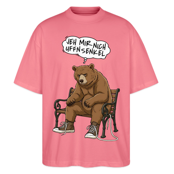 Berliner Bär und Spruch-JEH MIR NICH UFFN SENKEL-Oversized Unisex Bio T-Shirt - Pink 