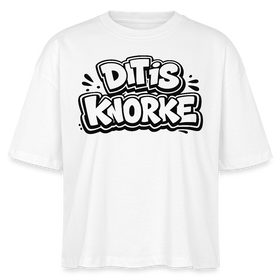 DIT IS KNORKE-Frauen Boxy Bio-T-Shirt - Weiß