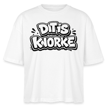 DIT IS KNORKE-Frauen Boxy Bio-T-Shirt - Weiß
