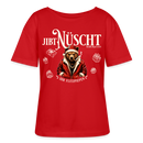 JIBT NÜSCHT-Rundhals Frauen Bio-T-Shirt-grummliger Berliner Bär - Rot