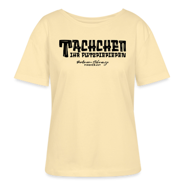 Berliner Begrüssung-TACHCHEN IHR FLITZPIEPEN-Rundhals Frauen Bio-T-Shirt - Creme